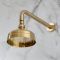 Milano Elizabeth - 155mm Traditional Apron Shower Head - Brushed Brass