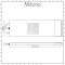 Milano Vaso - Modern Wall Mounted 1000mm Glass-Grabbing Shower Head - Chrome