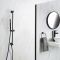 Milano Nero - Modern Riser Rail Kit with Hand Shower and Outlet Elbow - Black