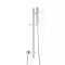 Milano Arvo - Modern Riser Rail Kit with Hand Shower and Outlet Elbow - Chrome