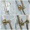 Milano Elizabeth - Traditional Riser Rail Kit with Hand Shower and Integrated Elbow - Brushed Gold