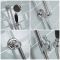 Milano Elizabeth - Traditional Riser Rail Kit with Hand Shower and Integrated Elbow - Chrome and Black (1 Outlet)