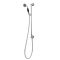 Milano Elizabeth - Traditional Riser Rail Kit with Hand Shower and Integrated Elbow - Chrome and Black (1 Outlet)