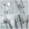 Milano Elizabeth - Traditional Riser Rail Kit with Hand Shower and Integrated Elbow - Chrome and White (1 Outlet)