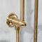 Milano Elizabeth - Traditional Riser Rail Kit with Hand Shower and Integrated Elbow - Brushed Brass