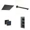 Milano Preto - Black Thermostatic Shower with Shower Head and Body Jets (2 Outlet)
