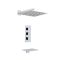 Milano Arvo - Chrome Thermostatic Shower with Shower Head and Waterfall Bath Filler (2 Outlet)