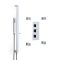 Milano Arvo - Chrome Thermostatic Shower with Hand Shower, Body Jets and Riser Rail (2 Outlet)