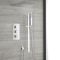 Milano Arvo - Chrome Thermostatic Shower with Shower Head, Hand Shower and Riser Rail (2 Outlet)