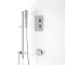 Milano Arvo - Chrome Thermostatic Shower with Overflow Bath Filler and Riser Rail with Hand Shower (2 Outlet)