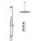 Milano Mirage - Chrome Thermostatic Shower with Ceiling Mounted Shower Head, Hand Shower and Riser Rail (2 Outlet)