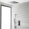 Milano Nero - Black Thermostatic Shower with Recessed Shower Head and Riser Rail with Hand Shower (2 Outlet)