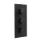 Milano Nero - Black Thermostatic Shower with Recessed Shower Head and Riser Rail with Hand Shower (2 Outlet)