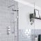 Milano Elizabeth - Traditional Concealed Thermostatic Triple Shower Valve - Chrome and White