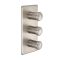 Milano Ashurst - Brushed Nickel Thermostatic Shower with Shower Head and Hand Shower (2 Outlet)
