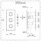 Milano Ashurst - Brushed Nickel Thermostatic Shower with Shower Head and Hand Shower (2 Outlet)