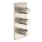 Milano Hunston - Brushed Nickel Thermostatic Shower with Shower Head, Hand Shower and Riser Rail (2 Outlet)