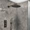 Milano Otto - Modern Thermostatic Shower with Triple Valve, Wall Mounted Shower Head and Hand Shower - Choice of Finish (2 Outlets)