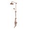 Milano Elizabeth - Brushed Copper Traditional Triple Exposed Thermostatic Shower with Grand Rigid Riser Rail and Bath Spout (3 Outlet)