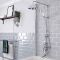 Milano Elizabeth - Chrome and White Traditional Triple Exposed Thermostatic Shower with Grand Rigid Riser Rail and Bath Spout (3 Outlet)