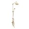 Milano Elizabeth - Brushed Brass Traditional Triple Exposed Thermostatic Shower with Grand Rigid Riser Rail and Bath Spout (3 Outlet)