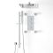 Milano Arvo - Chrome Thermostatic Shower with Diverter, Shower Head, Body Jets and Riser Rail with Hand Shower (3 Outlet)