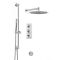 Milano Mirage - Chrome Thermostatic Shower with Diverter, Shower Head, Hand Shower, Bath Filler and Riser Rail (3 Outlet)