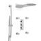 Milano Mirage - Chrome Thermostatic Shower with Diverter, Slim Shower Head, Hand Shower, Body Jets and Riser Rail (3 Outlet)