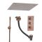 Milano Eris - Thermostatic Shower with Diverter, Recessed Shower Head, Hand Shower and Overflow Bath Filler - Copper