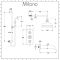 Milano Elizabeth - Chrome and White Traditional Thermostatic Shower with Diverter, Shower Head, Bath Spout and Riser Rail (3 Outlet)