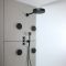 Milano Lune - Thermostatic Shower with Diverter, Shower Head, Hand Shower and Body Jets (3 Outlet) - Choice of Finish