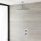 Milano Arvo - Chrome Thermostatic Shower with Slim Shower Head and Ceiling Arm (1 Outlet)