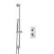 Milano Mirage - Chrome Thermostatic Shower with Round Hand Shower and Riser Rail (1 Outlet)