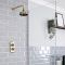 Milano Elizabeth - Brushed Gold 150mm Traditional Apron Shower Head and Wall Arm