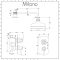 Milano Elizabeth - Chrome and Black Traditional Thermostatic Shower with Wall Mounted Round Shower Head (1 Outlet)