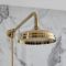 Milano Elizabeth - Brushed Brass Traditional Twin Exposed Thermostatic Shower with Grand Rigid Riser Rail (2 Outlet)