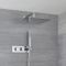 Milano Arvo - Chrome Thermostatic Shower with Diverter, Wall Mounted Shower Head and Hand Shower (2 Outlet)