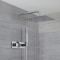 Milano Arvo - Chrome Thermostatic Shower with Diverter, Wall Mounted Shower Head and Hand Shower (2 Outlet)