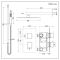 Milano Preto - Twin Diverter Thermostatic Shower Valve with 300mm Shower Head and Riser Rail with Hand Shower (2 Outlet) - Black