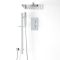 Milano Arvo - Chrome Thermostatic Shower with Diverter, Riser Rail with Hand Shower and Shower Head (2 Outlet)