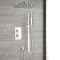 Milano Arvo - Chrome Thermostatic Shower with Diverter, Riser Rail with Hand Shower and Shower Head (2 Outlet)