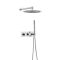 Milano Mirage - Chrome Thermostatic Shower with Diverter, Wall Mounted Shower Head and Hand Shower (2 Outlet)