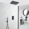 Milano Nero - Black Thermostatic Shower with Diverter, Recessed Shower Head and Hand Shower (2 Outlet)
