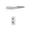 Milano Mirage - Chrome Thermostatic Shower with Diverter and Waterblade Shower Head (2 Outlet)