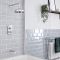 Milano Elizabeth - Chrome and White Traditional Thermostatic Shower with Diverter, Shower Head and Bath Spout (2 Outlet)