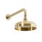 Milano Elizabeth - Brushed Brass Traditional Thermostatic Shower with Diverter, Shower Head, Hand Shower and Riser Rail (2 Outlet)