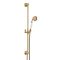 Milano Elizabeth - Brushed Brass Traditional Thermostatic Shower with Diverter, Shower Head, Hand Shower and Riser Rail (2 Outlet)
