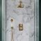 Milano Elizabeth - Brushed Brass Traditional Thermostatic Shower with Diverter, Hand Shower and Shower Head (2 Outlet)