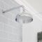 Milano Elizabeth - Chrome and White Traditional Thermostatic Shower with Diverter, Shower Head and Hand Shower (2 Outlet)