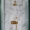 Milano Elizabeth - Brushed Brass Traditional Thermostatic Shower with Diverter, Shower Head and Hand Shower (2 Outlet)
